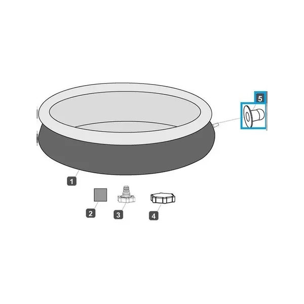 Bouchon d'arrêt pour piscine (sauf Hydrium) - tuyau de 32 mm