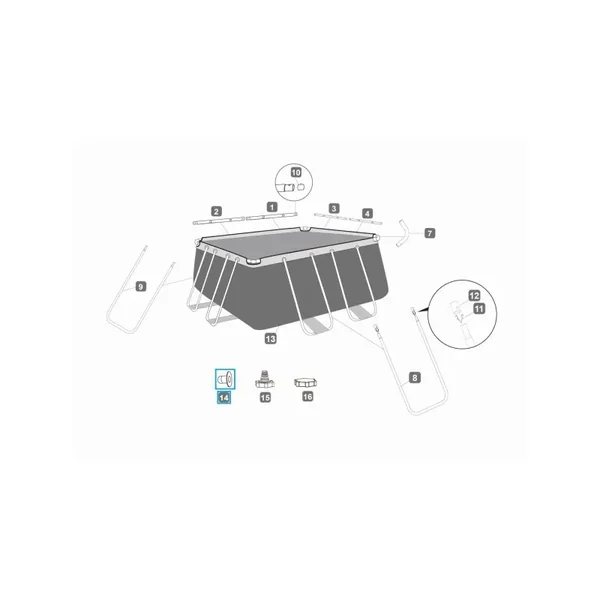 Bouchon d'arrêt pour piscine (sauf Hydrium) - tuyau de 32 mm