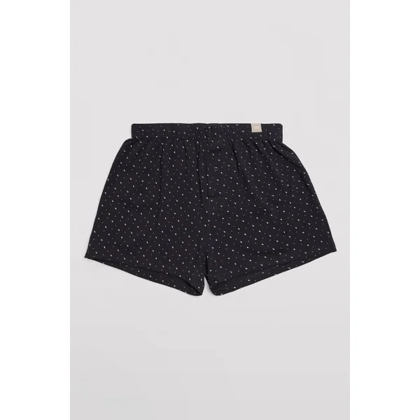 Boxer en maille imprimé noir avec ouverture