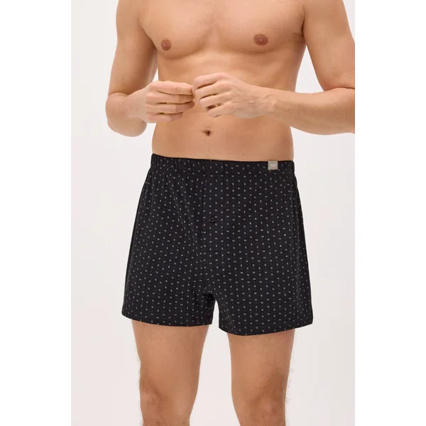 Boxer minimaliste à rayures avec ouverture apparente