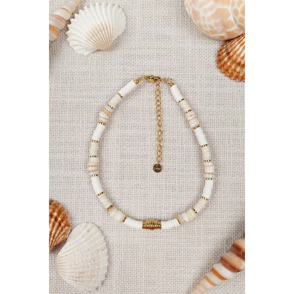 Bracelet Cheville Perles Blanches