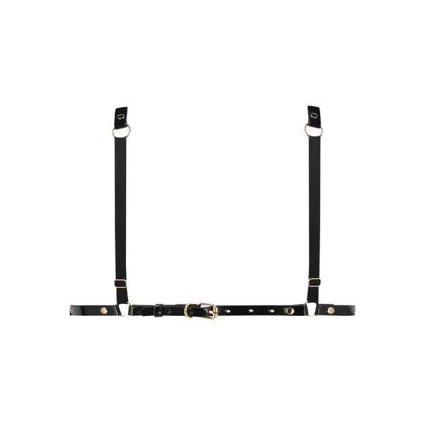 Brassière en faux cuir - Noir