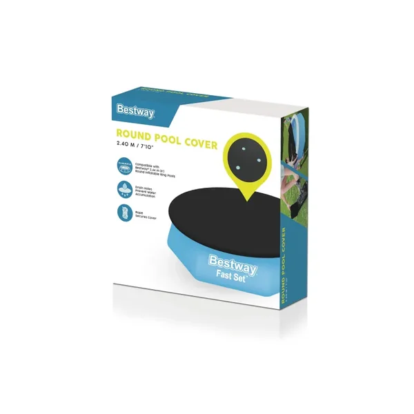 Bâche 4 saisons ronde 240 cm pour piscine Fast Set ø244 cm
