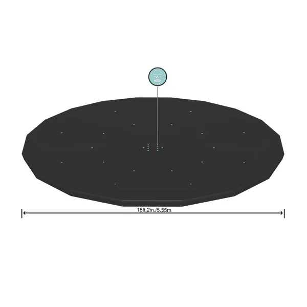 Bâche 4 saisons ronde 555 cm pour piscine ø549 cm