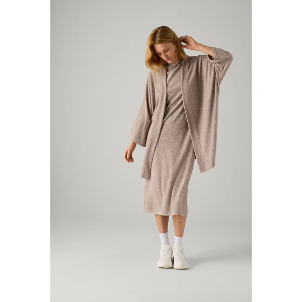 Cardigan imprimé uni marron