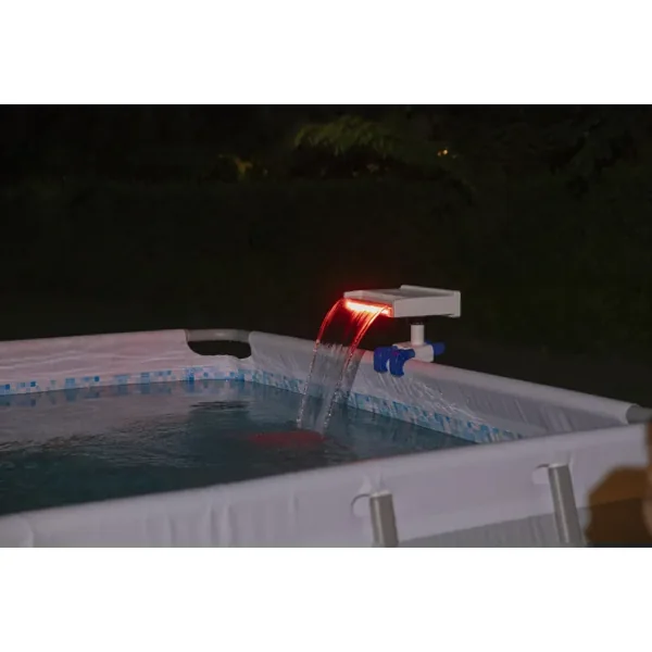 Cascade d’eau lumineuse LED pour piscine hors sol