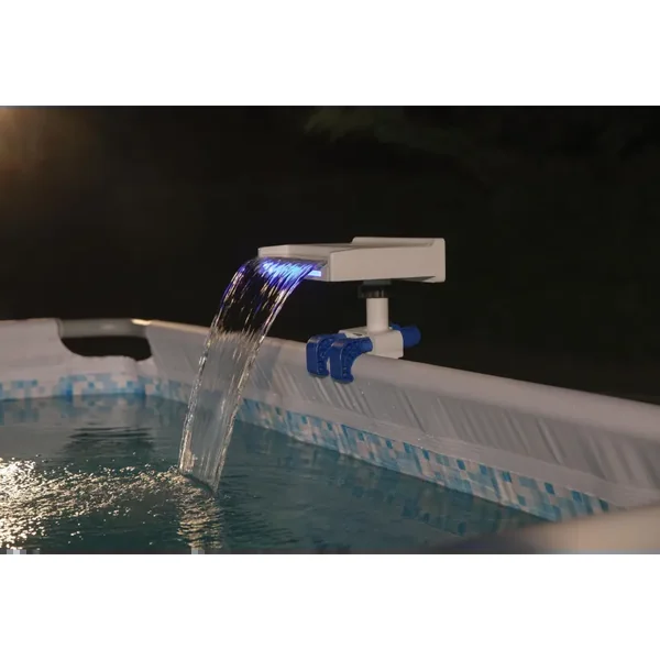 Cascade d’eau lumineuse LED pour piscine hors sol