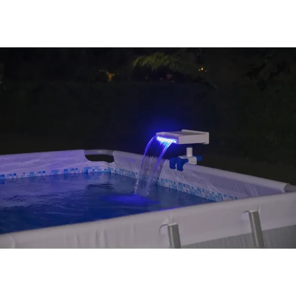Cascade d’eau lumineuse LED pour piscine hors sol
