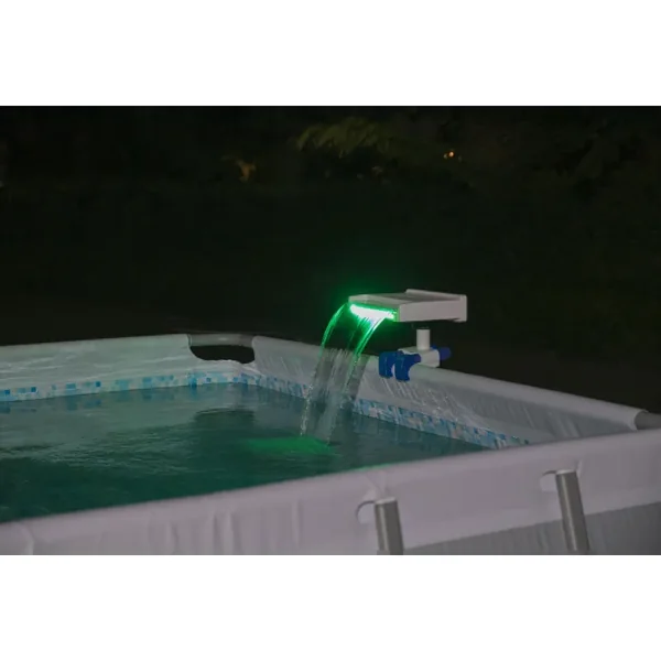 Cascade d’eau lumineuse LED pour piscine hors sol