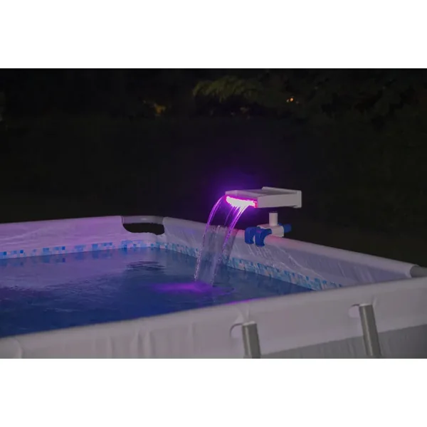 Cascade d’eau lumineuse LED pour piscine hors sol