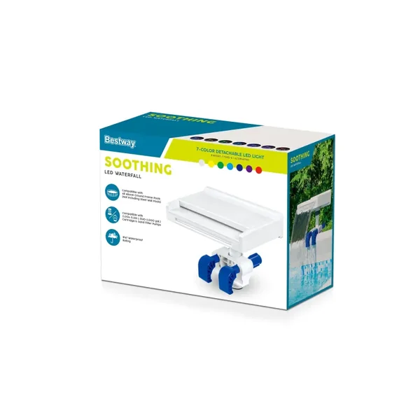 Cascade d’eau lumineuse LED pour piscine hors sol