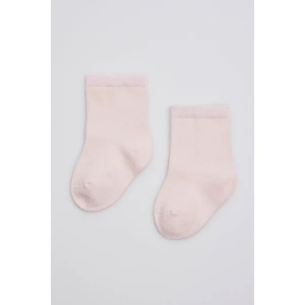 Chaussettes classiques en coton rose