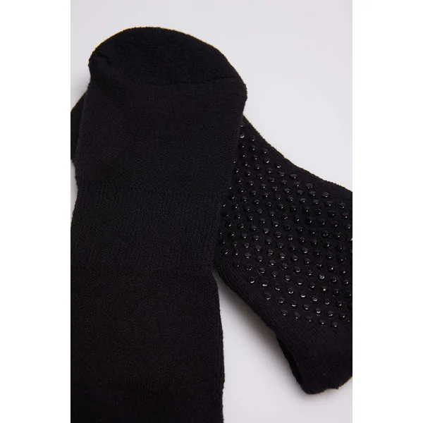 Chaussettes de yoga et pilates en coton noir