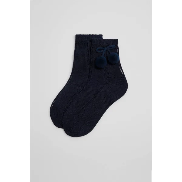 Chaussettes enfant ajourées marine