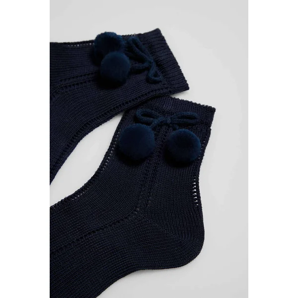 Chaussettes enfant ajourées marine