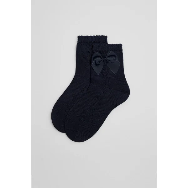Chaussettes enfant ajourées marine
