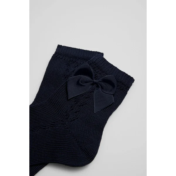 Chaussettes enfant ajourées marine