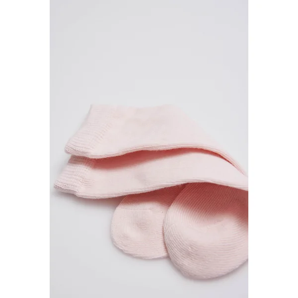 Chaussettes longues bébé basiques roses