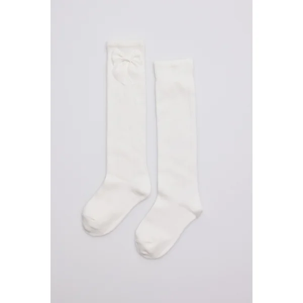 Chaussettes longues ivoire