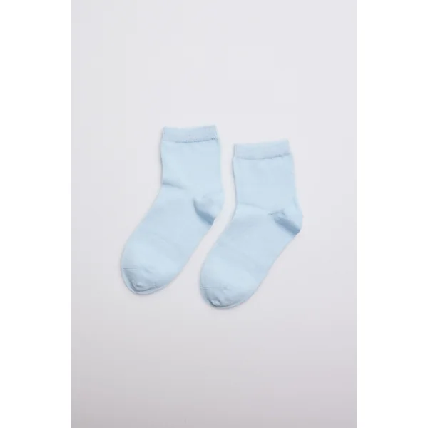 Chaussettes perles enfant bleu clair