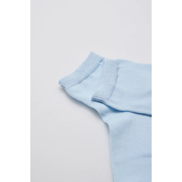 Chaussettes perles enfant bleu clair