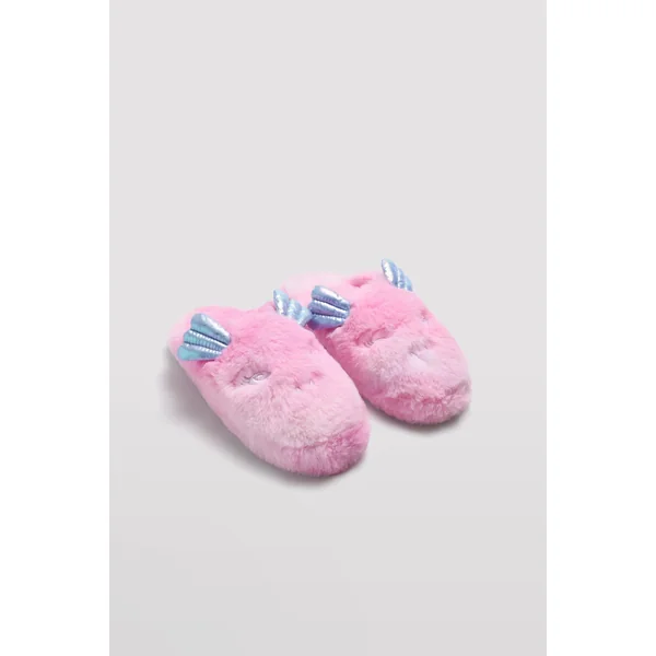 Chaussons roses à palmes