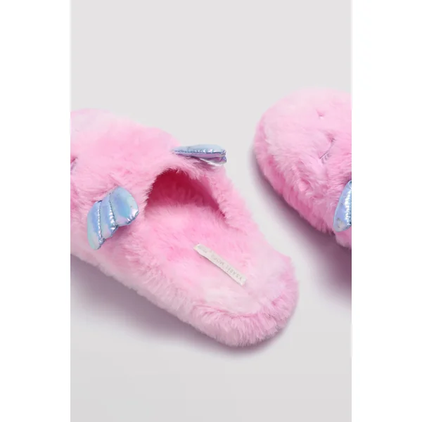 Chaussons roses à palmes