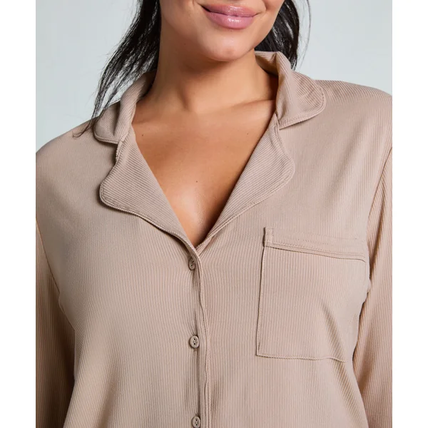 Chemise côtelée Essential - Beige