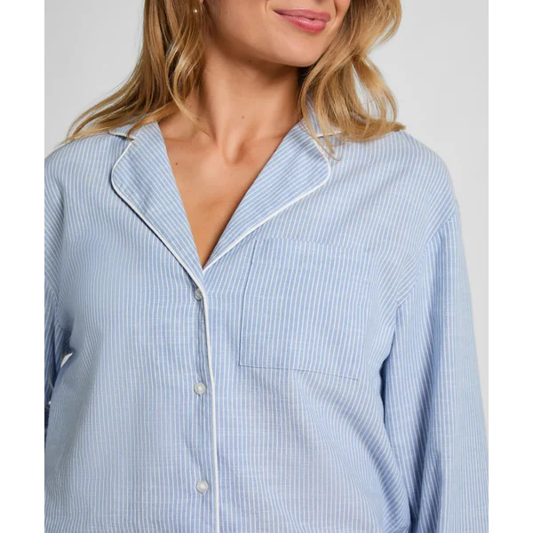 Chemise en coton - Bleu