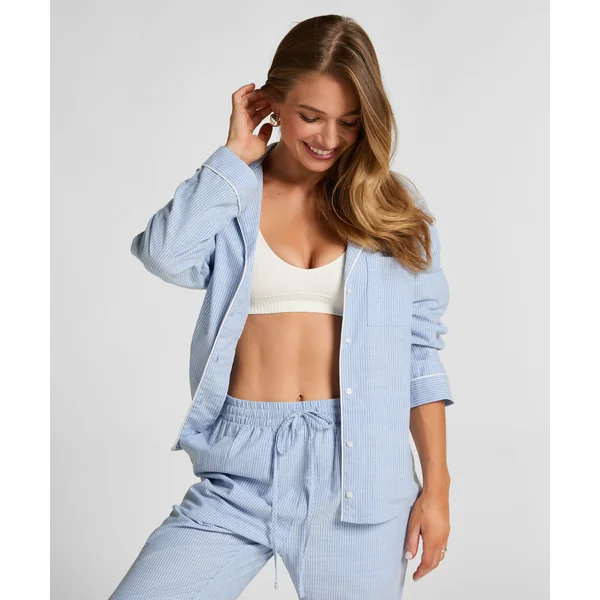 Chemise en coton - Bleu