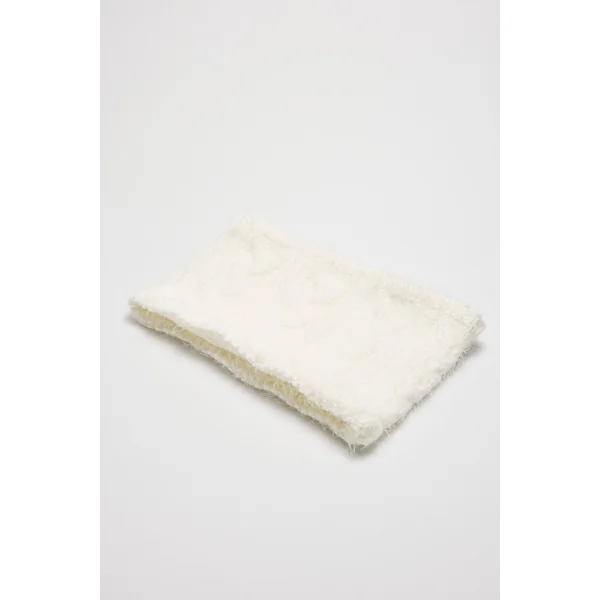 Col en tricot avec intérieur en peluche blanche