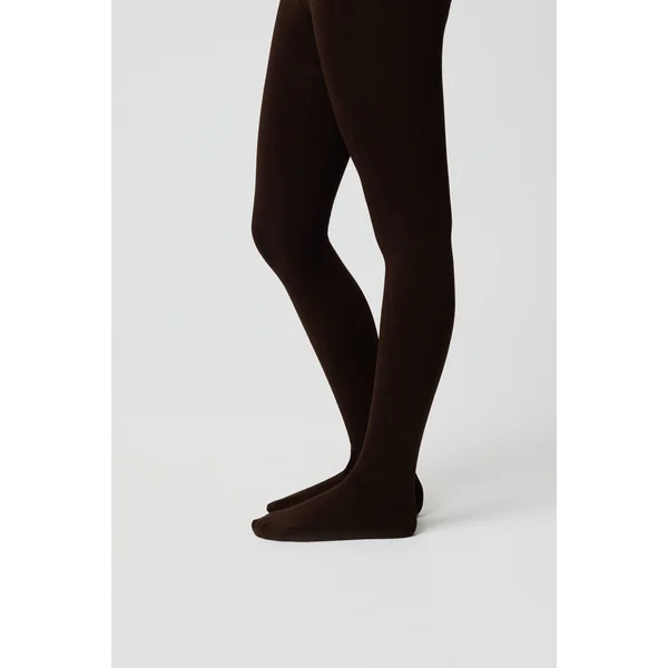 Collants thermiques enfant 140 deniers marron