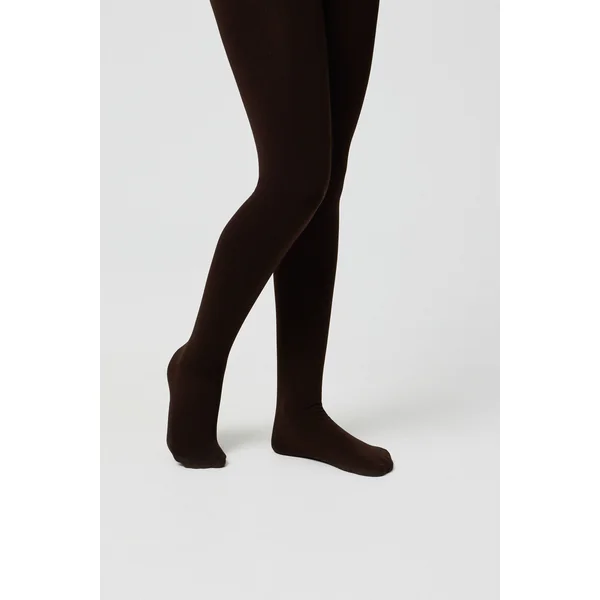 Collants thermiques enfant 140 deniers marron