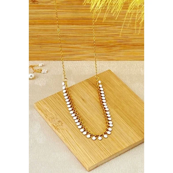 Collier Bohème Pampilles Blanches