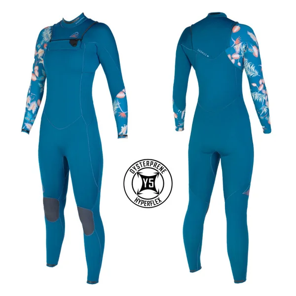 Combinaison femme SOORUZ Divine 3/2 FZ Oysterprene Bleu L pour sports de glisse