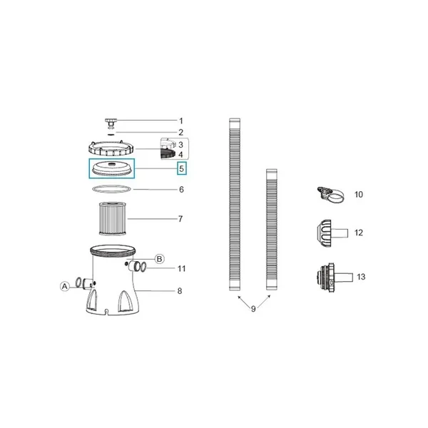 Couvercle pour pompes de filtration Flowclear - sauf 1 249-9 463 l/h