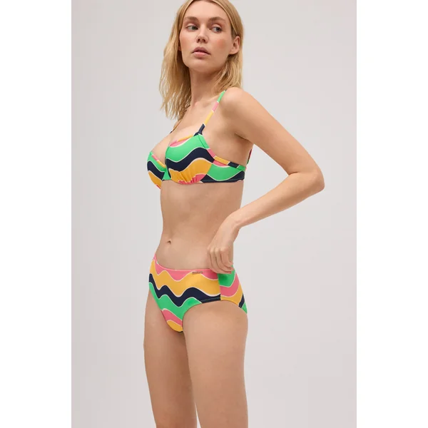 Culotte bikini réductrice midi colorée