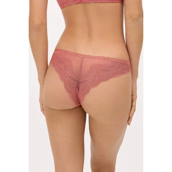 Culotte brésilienne rose transparente
