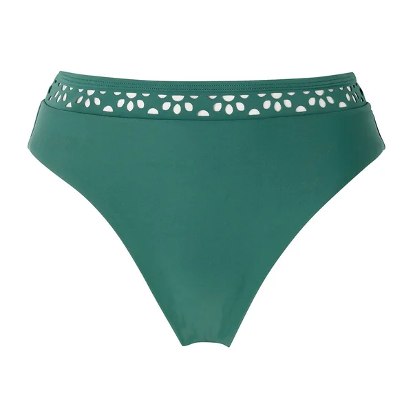 Culotte de bain taille haute vert Mirage