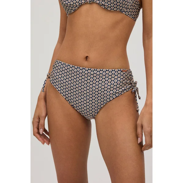 Culotte de bikini amincissante midi imprimée paillettes