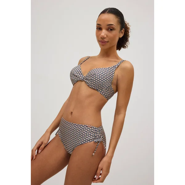 Culotte de bikini amincissante midi imprimée paillettes