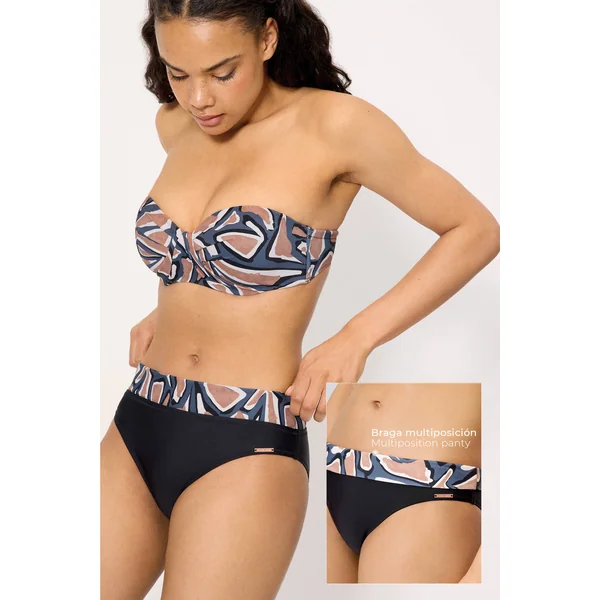 Culotte de bikini imprimée multiposition