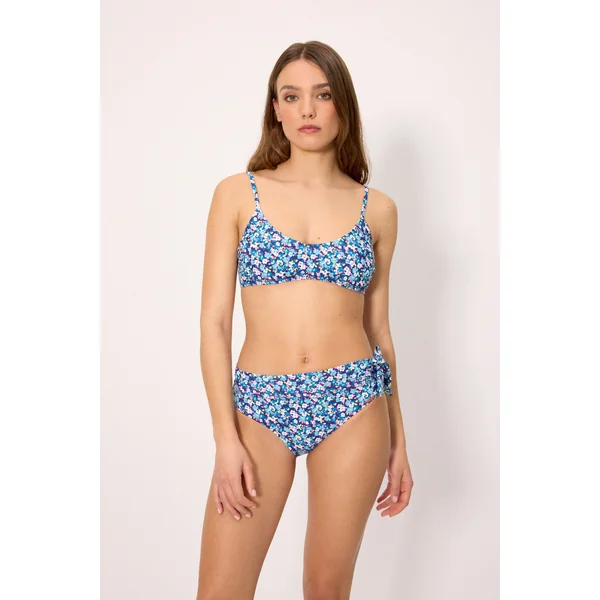 Culotte de bikini multi-positions bleue Liberty