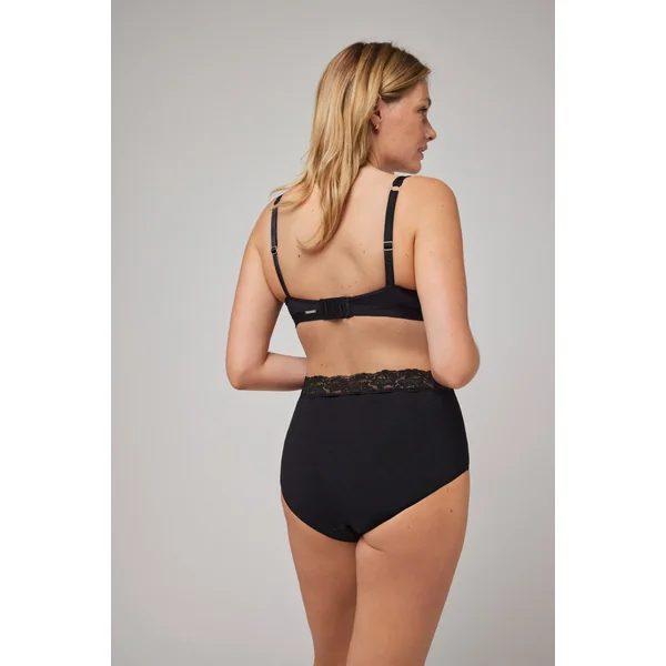 Culotte gainante noire avec détails en dentelle