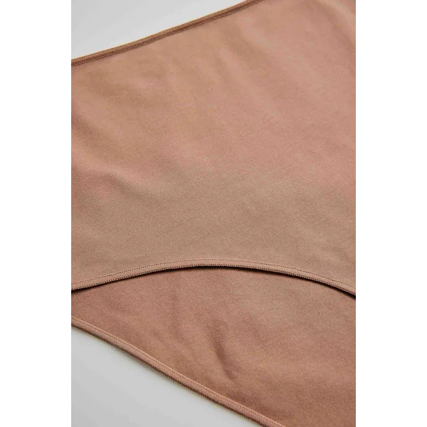 Culotte haute en coton vison