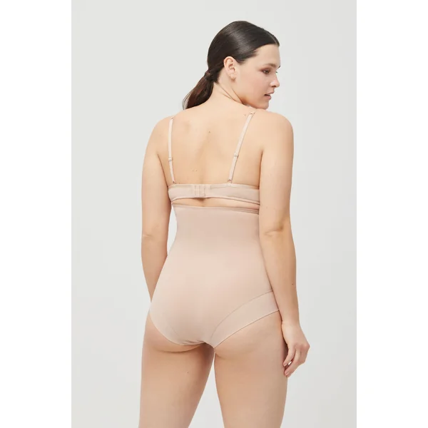 Culotte haute réductrice de compression nude moyenne