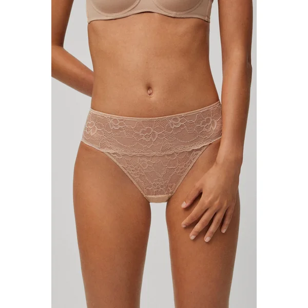 Culotte midi dentelle nude