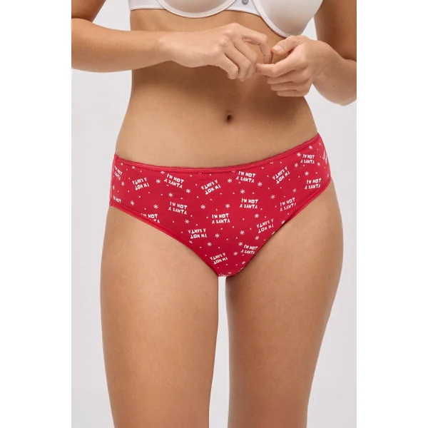 Culotte midi femme à imprimé Noël