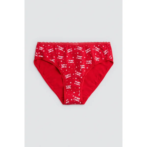 Culotte midi femme à imprimé Noël