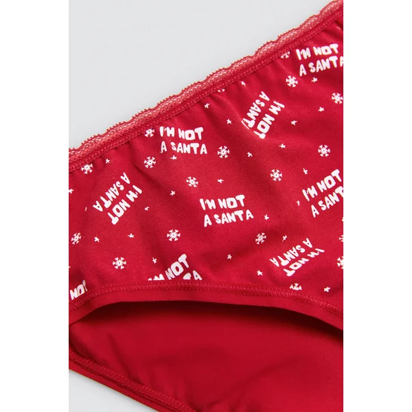 Culotte midi femme à imprimé Noël